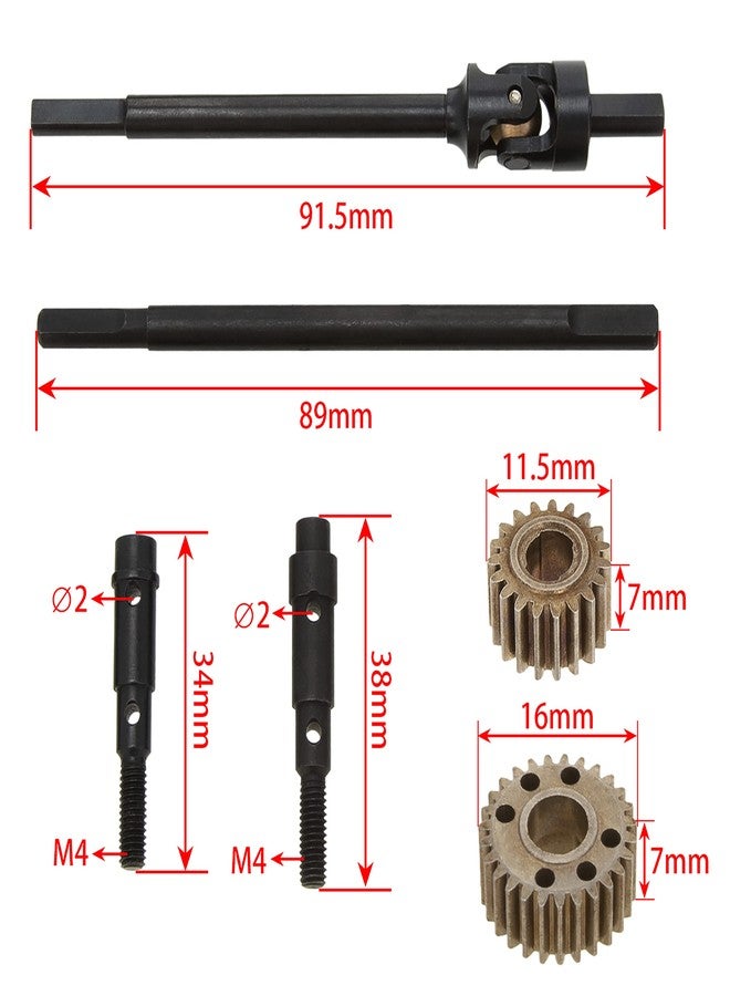 MEUS RACING أعمدة تروس CVD عالمية من MEUS RACING لمحاور MEUS الأمامية والخلفية المصنوعة من النايلون لسيارات Axial SCX10 وSCX10 II 1/10 RC موديلات الترقية - Image 3